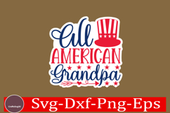 4th of July Sticker Svg Design, Patriotics Quotes Svg, Product Image 1