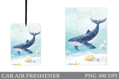Whale Car Air Freshener. Sea Car Air Freshener Design Product Image 1