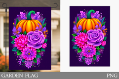 Pumpkin Garden Flag Design. Pumpkin Sublimation Product Image 1
