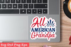 4th of July Sticker Svg Design, Patriotics Quotes Svg, Product Image 1