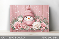 Cute Snowman Cutting Board. Christmas Cutting Board Design Product Image 1