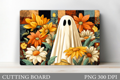 Ghost Cutting Board Sublimation. Halloween Cutting Board Product Image 1