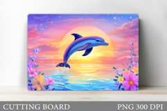 Dolphin Cutting Board Design. Dolphin Sublimation Product Image 1