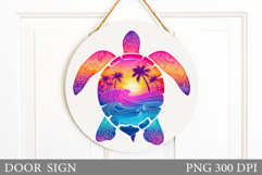 Sea Turtle Door Sign Design. Turtle Sublimation Product Image 1