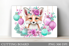 Christmas Fox Cutting Board. Christmas Cutting Board Design Product Image 1
