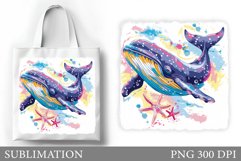 Dolphin Tote Bag Sublimation. Sea Sublimation Product Image 1