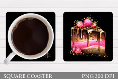 Cake Coaster Design. Cake Sublimation Product Image 1