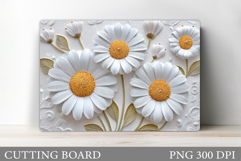 Daisy Flowers Cutting Board. Flowers Kitchen Cutting Design Product Image 1