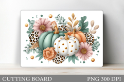 Fall Pumpkin Cutting Board. Fall Kitchen Cutting Board Product Image 1
