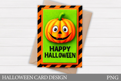 Halloween Pumpkin Card Design. Halloween Card Printable Product Image 1