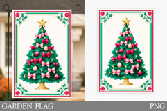Christmas Tree Garden Flag. Christmas Garden Flag Design Product Image 1