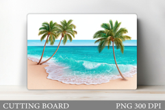 Palm Tree Cutting Board. Palm Tree Sublimation Product Image 1