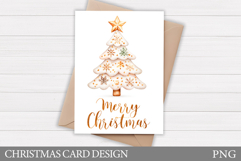Christmas Card Printable. Christmas Tree Card Design Product Image 1