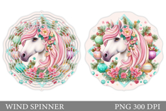 Christmas Horse Wind Spinner. Christmas Wind Spinner Design Product Image 1