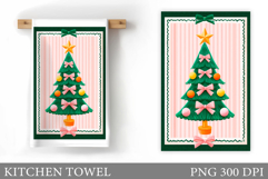Christmas Tree Kitchen Towel. Christmas Deer Kitchen Towel Product Image 1