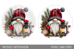 Christmas Gnome Wind Spinner. Christmas Wind Spinner Design Product Image 1