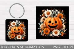 Halloween Keychain Design. Halloween Pumpkin Keychain Product Image 1