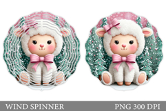 Christmas Lamb Wind Spinner. Christmas Wind Spinner Design Product Image 1
