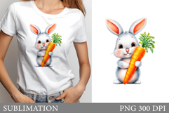 Bunny Carrot Sublimation. Bunny Carrot T-Shirt Design Product Image 1