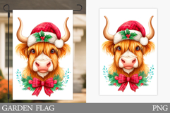 Christmas Cow Garden Flag. Christmas Garden Flag Design Product Image 1