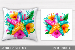 Starfish Pillow Sublimation. Starfish Sublimation Product Image 1