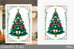 Christmas Tree Garden Flag. Christmas Garden Flag Design Product Image 1