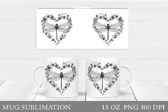 Dragonfly Mug Design. Dragonfly Sublimation Product Image 1