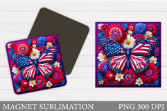 Patriotic Butterfly Magnet. Patriotic Magnet Design Product Image 1