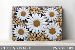 Daisy Flowers Cutting Board. Flowers Kitchen Cutting Design Product Image 1