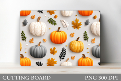 Fall Pumpkin Cutting Board. Fall Cutting Board Sublimation Product Image 1