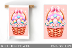 Easter Eggs Kitchen Towel. Easter Kitchen Towel Design Product Image 1
