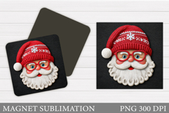 Santa Claus Magnet Design. Christmas Magnet Sublimation Product Image 1