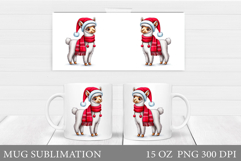 Christmas Lama Mug Design. Christmas Mug Sublimation Product Image 1