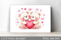 Valentines Bear Cutting Board. Valentines Cutting Board Product Image 1