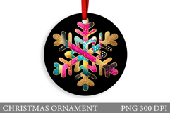 Snowflake Christmas Ornament. Christmas Ornament Sublimation Product Image 1