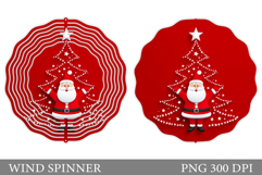 Santa Claus Wind Spinner. Christmas Wind Spinner Design Product Image 1