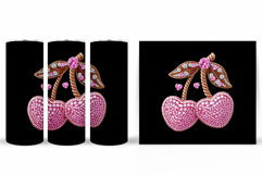 Heart Cherry Tumbler. Valentines Tumbler Sublimation Product Image 2