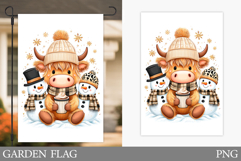 Christmas Cow Garden Flag. Christmas Garden Flag Design Product Image 1