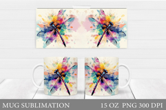 Dragonfly Mug Design. Dragonfly Sublimation Product Image 1
