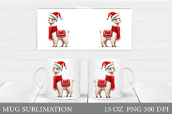 Christmas Lama Mug Design. Christmas Mug Sublimation Product Image 1