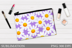 Daisy Flowers Makeup Bag. Flowers Makeup Bag Design Product Image 1
