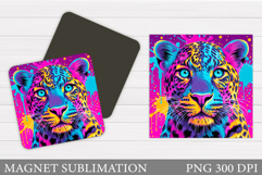 Leopard Magnet Design. Leopard Sublimation Product Image 1