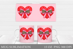 Hearts Mug Wrap Design. Valentine Mug Sublimation Product Image 1