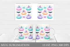 Pumpkin Mug Wrap Design. Halloween Mug Sublimation Product Image 1