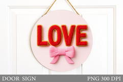 Valentines Door Sign Sublimation. Love Door Sign Design Product Image 1