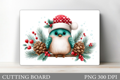 Christmas Bird Cutting Board. Christmas Cutting Board Design Product Image 1