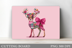 Cute Deer Cutting Board. Christmas Cutting Board Sublimation Product Image 1