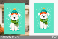 Christmas Dog Garden Flag. Christmas Garden Flag Design Product Image 1