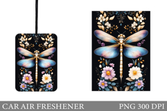 Dragonfly Car Air Freshener. Dragonfly Sublimation Product Image 1