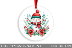 Snowman Christmas Ornament. Snowman Ornament Design Product Image 1